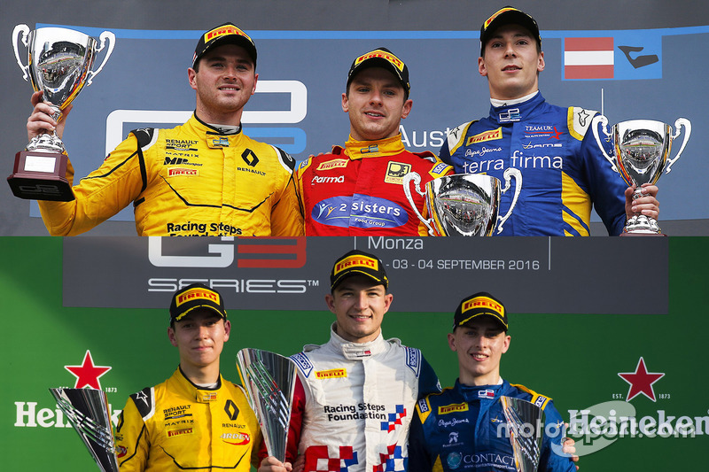 Les pilotes britanniques sur le podium en GP2 et en GP3