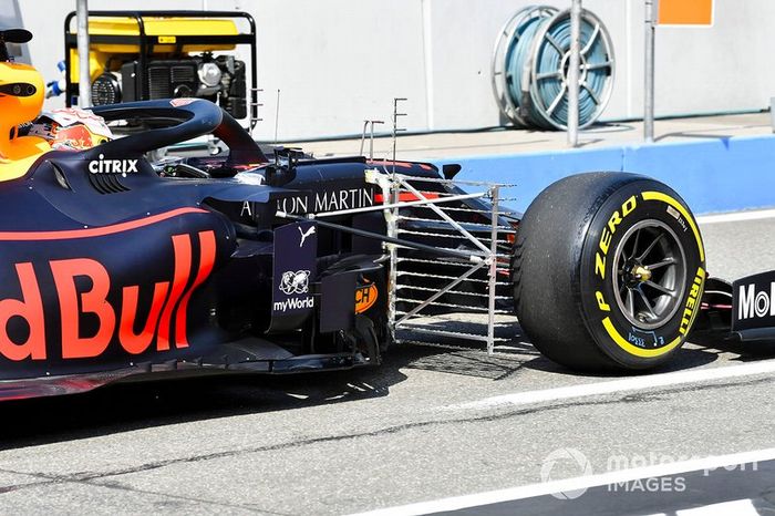 Un sensor instalado en el coche de Max Verstappen, Red Bull Racing RB15