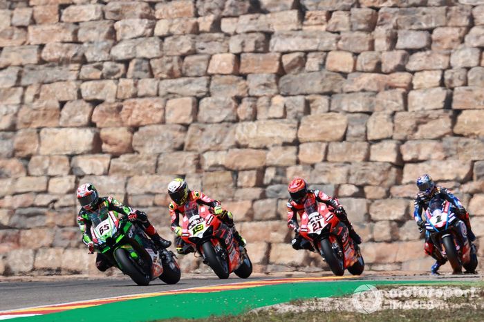 Jonathan Rea, Kawasaki Racing Team WSBK, Álvaro Bautista, Aruba.it Racing Ducati, Michael Ruben Rinaldi,Aruba.it Racing Ducati, Toprak Razgatlioglu, Pata Yamaha WorldSBK