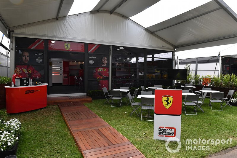 The Ferrari hospitality area