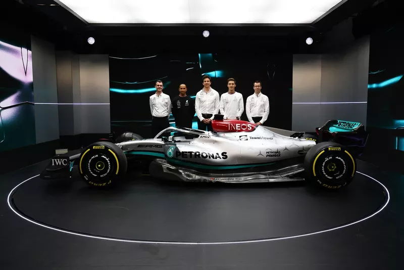 George Russell, Lewis Hamilton, Mercedes, Toto Wolff, team principal et PDG, Mercedes AMG