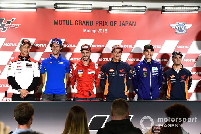 Takaaki Nakagami, Team LCR Honda, Alex Rins, Team Suzuki MotoGP, Andrea Dovizioso, Ducati Team, Marc Marquez, Repsol Honda Team, Maverick Viñales, Yamaha Factory Racing, Dani Pedrosa, Repsol Honda Team