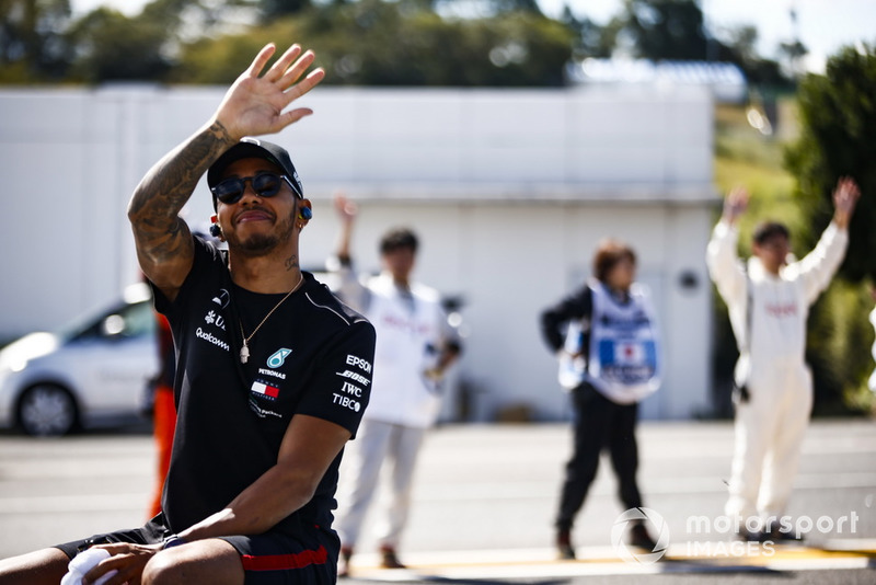 Lewis Hamilton, Mercedes AMG F1, durante la drivers parade