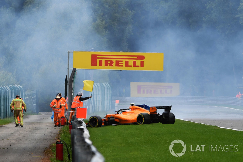 Vandoorne was nearly forced into the wall by Bottas in FP3