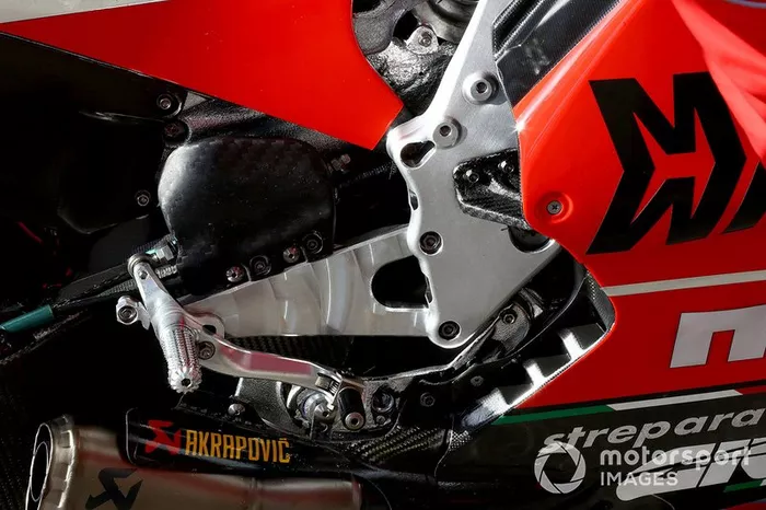 Detalle de la moto de Danilo Petrucci, Ducati Team