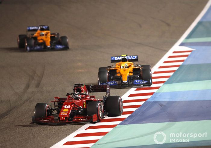 Charles Leclerc, Ferrari SF21, Lando Norris, McLaren MCL35M, Daniel Ricciardo, McLaren MCL35M