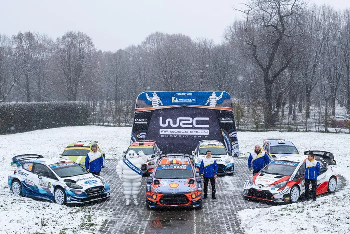 Rally cars with Michelin