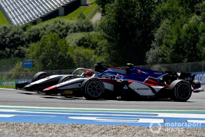 Nikita Mazepin, Hitech Grand Prix, y Pedro Piquet, Charouz Racing System