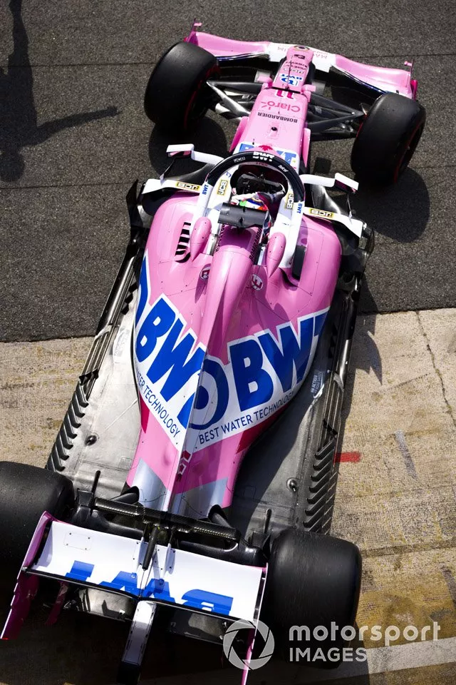 Sergio Pérez, Racing Point RP20, sale del garaje