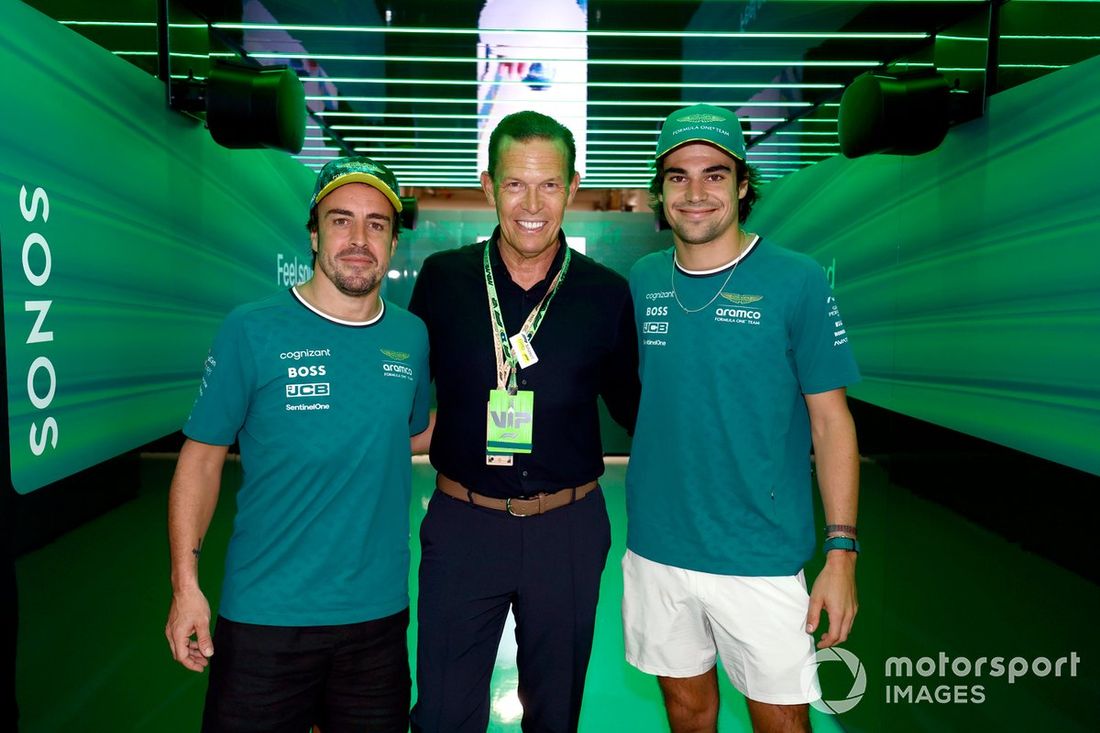 Fernando Alonso, Aston Martin F1 Team, Boss CEO Daniel Grieder, Lance Stroll, Aston Martin F1 Team