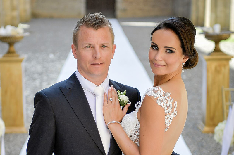 Hochzeitsfoto von Kimi Räikkönen und Minttu Virtanen