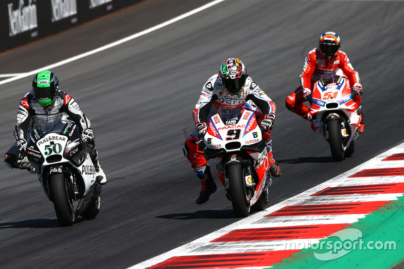 Danilo Petrucci, Pramac Racing; Eugene Laverty, Aspar Racing Team; Michele Pirro, Ducati Team