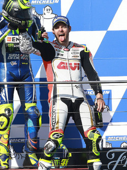 Podium: racewinnaar Cal Crutchlow, Team LCR Honda