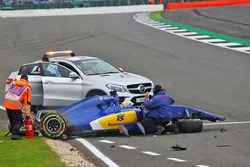 Marcus Ericsson, Sauber C35, accidenté durant les EL3