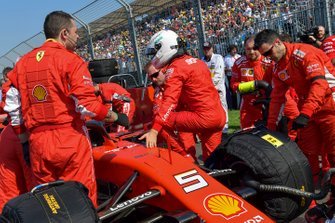 Sebastian Vettel, Ferrari, on the grid