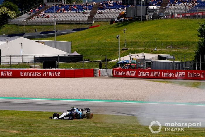 Nicholas Latifi, Williams FW43B hace un trompo