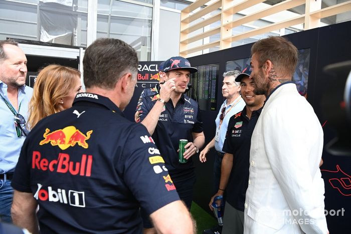 David Beckham y Max Verstappen, Red Bull Racing