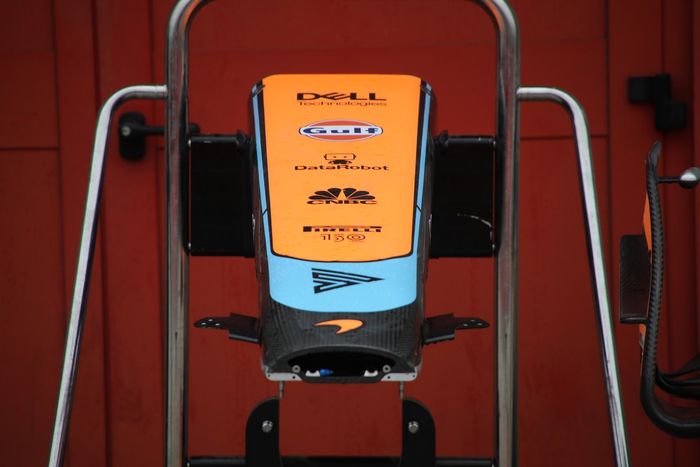 Detalle del morro del MCL36 de McLaren