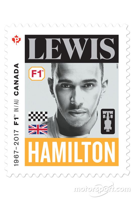 Sello de correos de Lewis Hamilton