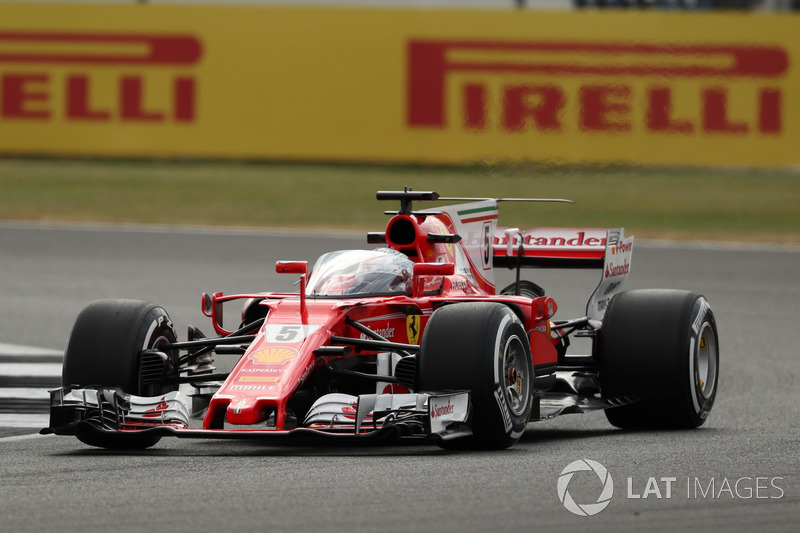 Sebastian Vettel, Ferrari SF70-H, mit Cockpitschutz Shield