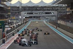 Valtteri Bottas, Mercedes AMG F1 W08, Lewis Hamilton, Mercedes AMG F1 W08, Sebastian Vettel, Ferrari