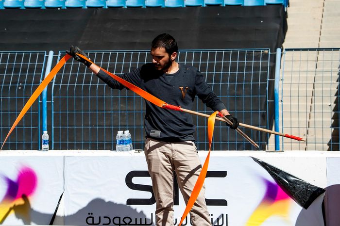 Preparaciones de la pista