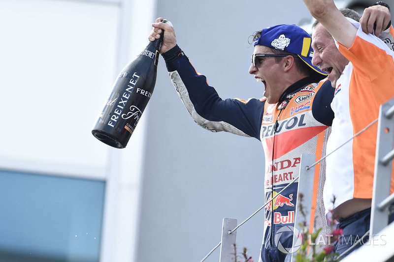 Podio: ganador de la carrera Marc Marquez, Repsol Honda Team