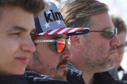 Lando Norris, Fernando Alonso, Zak Brown, United Autosports