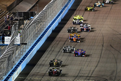 Robert Wickens, Schmidt Peterson Motorsports Honda, James Hinchcliffe, Schmidt Peterson Motorsports Honda, Alexander Rossi, Andretti Autosport Honda, Josef Newgarden, Team Penske Chevrolet