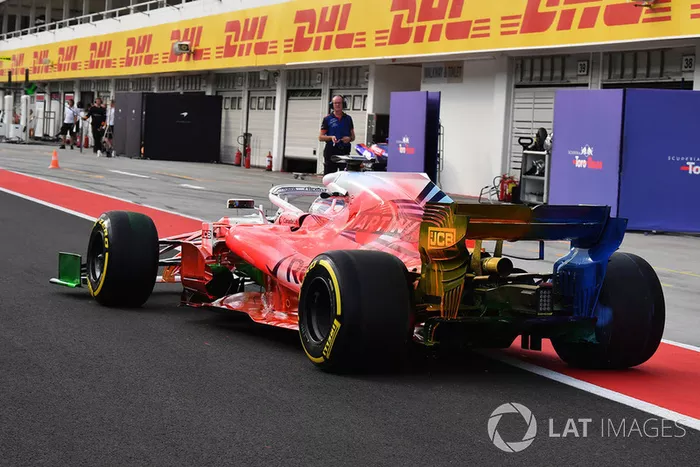 Robert Kubica, Williams FW41, con parafina en su coche