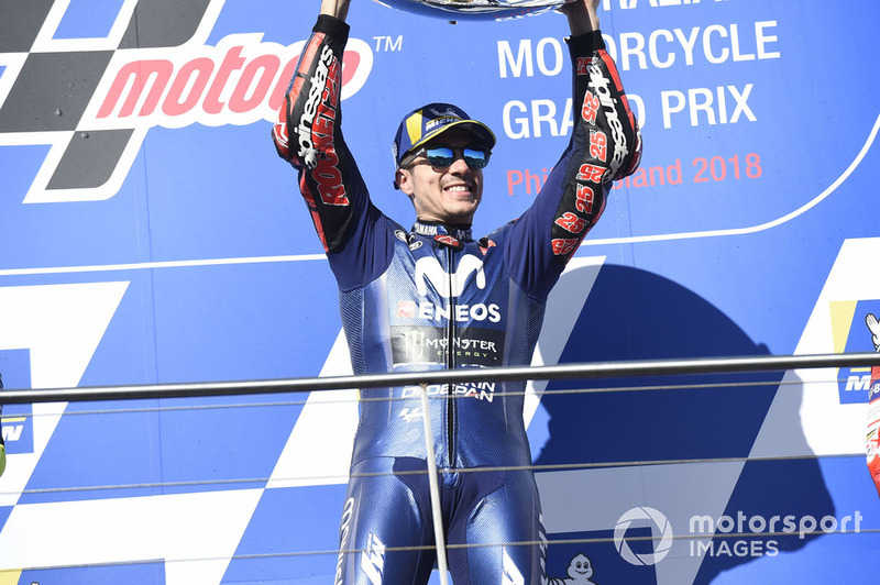 Podium: race winner Maverick Viñales, Yamaha Factory Racing