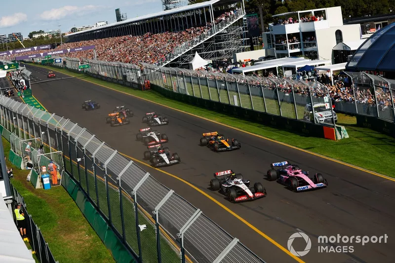 Esteban Ocon, Alpine A523, Nico Hulkenberg, Haas VF-23, Yuki Tsunoda, AlphaTauri AT04, Lando Norris, McLaren MCL60