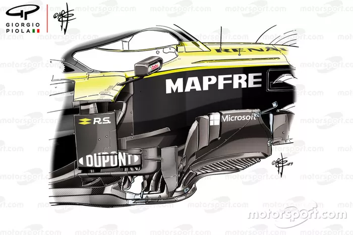 Bargeboard del Renault F1 Team R.S.19