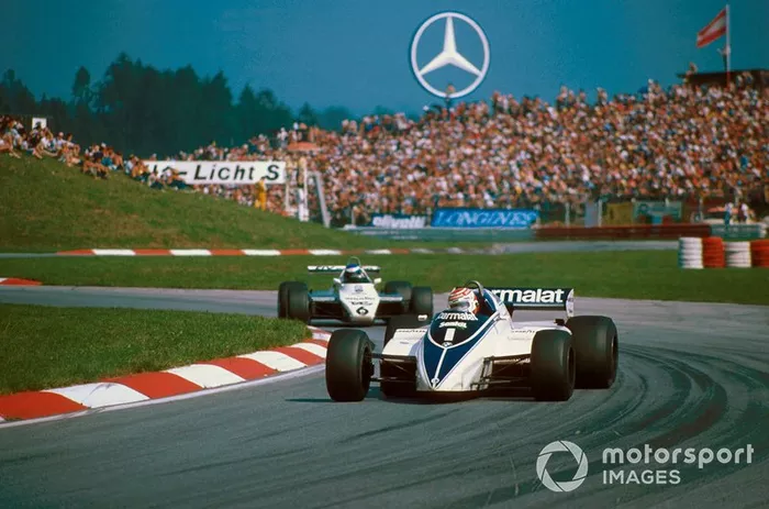 Nelson Piquet, Brabham BT50 lidera a Keke Rosberg