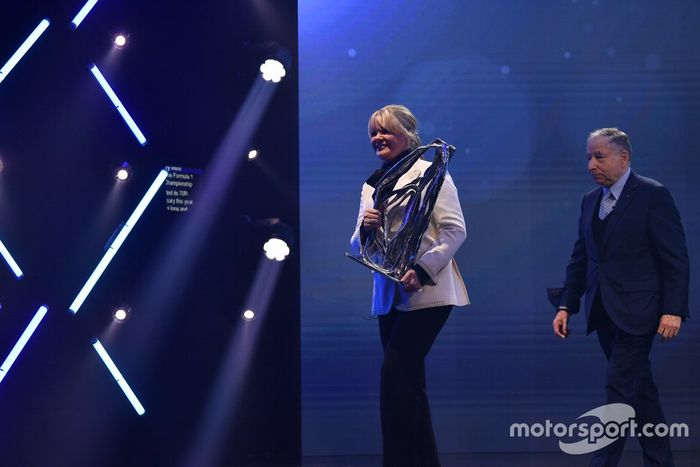 Corinna Schumacher y Jean Todt, presidente de la FIA