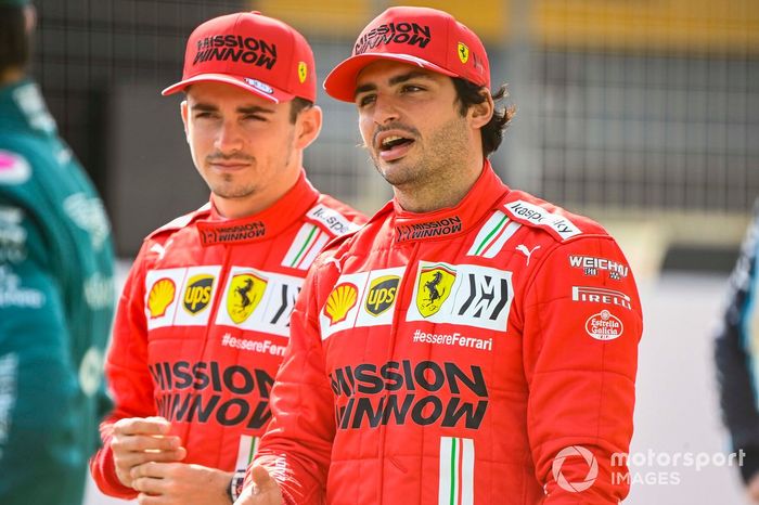Charles Leclerc, Ferrari, y Carlos Sainz Jr., Ferrari 