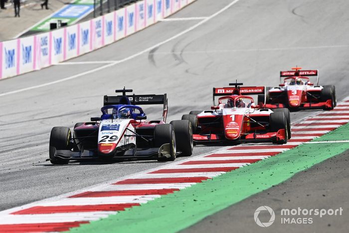 Logan Sargeant, Charouz Racing System, Dennis Hauger, Prema Racing, Olli Caldwell, Prema Racing 