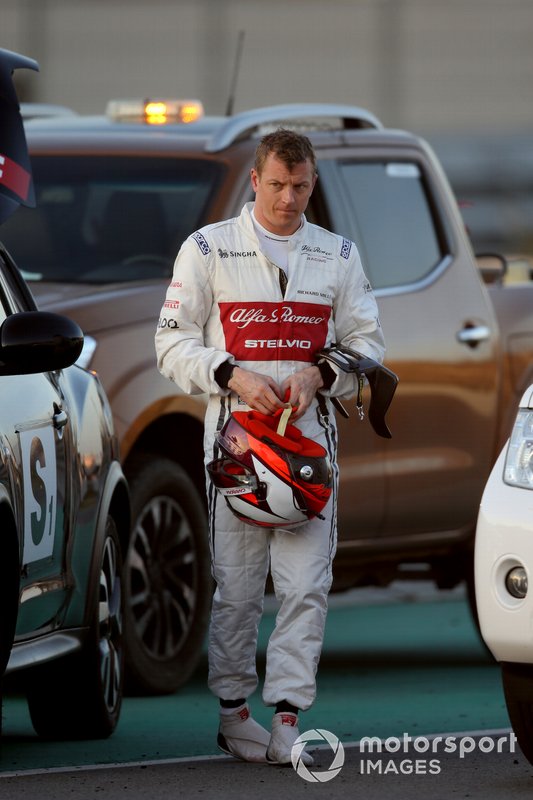 Kimi Raikkonen, Alfa Romeo Racing, si ferma in pista
