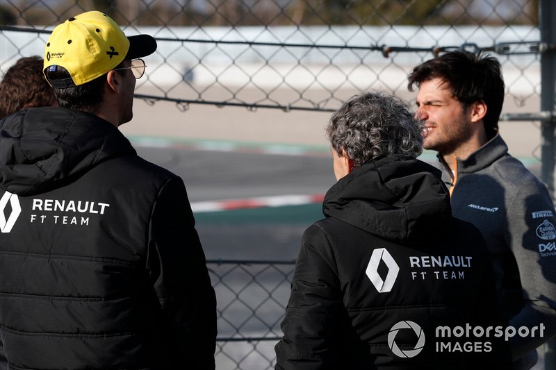 Daniel Ricciardo, Renault F1 Team ve Alain Prost, Renault F1 Team Danışmanı ve Carlos Sainz Jr., McLaren