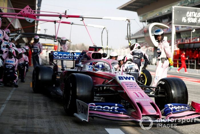 Sergio Perez, Racing Point F1 Team RP19 pit stop