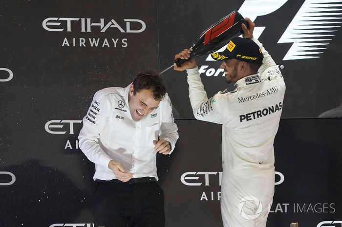 Podium: Lewis Hamilton, Mercedes AMG F1