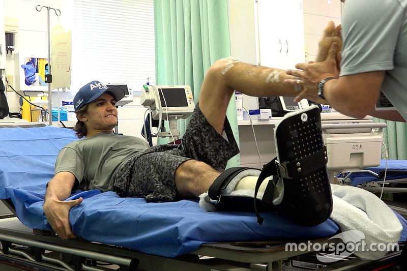 Pietro Fittipaldi during rehabilitation