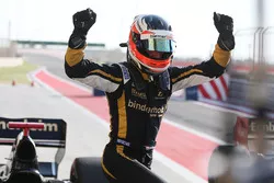 Race winner Rene Binder, Lotus