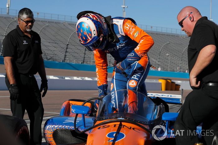 Scott Dixon, Chip Ganassi Racing Honda prueba el aeroscreen