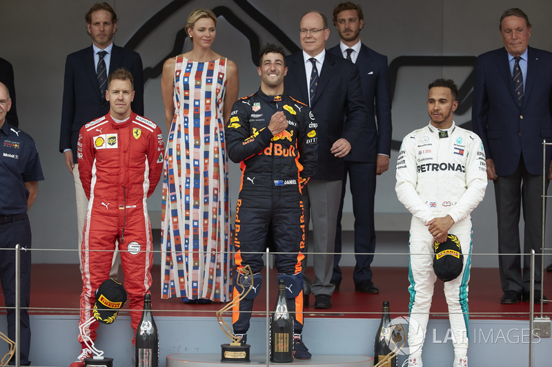 GP de Mónaco: 1º Ricciardo, 2º Vettel, 3º