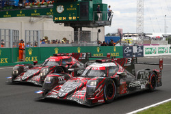 #1 Rebellion Racing Rebellion R-13: Andre Lotterer, Neel Jani, Bruno Senna #3 Rebellion Racing Rebellion R-13: Thomas Laurent, Mathias Beche, Gustavo Menezes