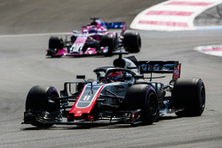 Ромен Грожан, Haas F1 Team VF-18, Серхіо Перес, Force India VJM11