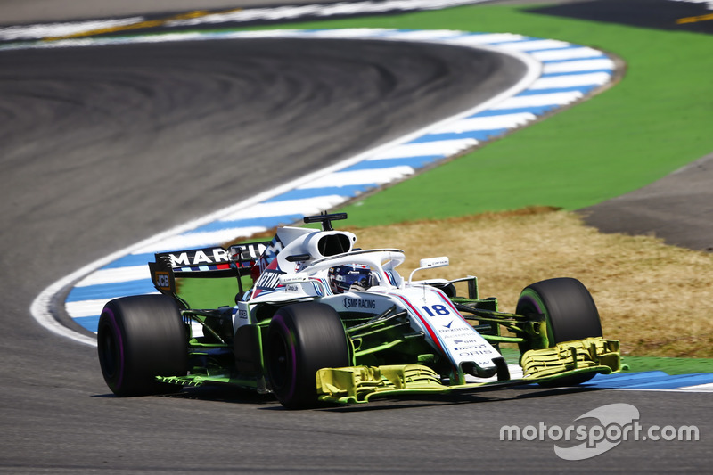 Lance Stroll, Williams FW41, con parafina en el coche