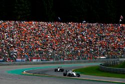 Felipe Massa, Williams FW38 Mercedes, leads Sergio Perez, Force India VJM09 Mercedes