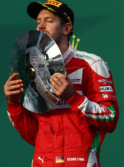 Podio: terzo, Sebastian Vettel, Ferrari